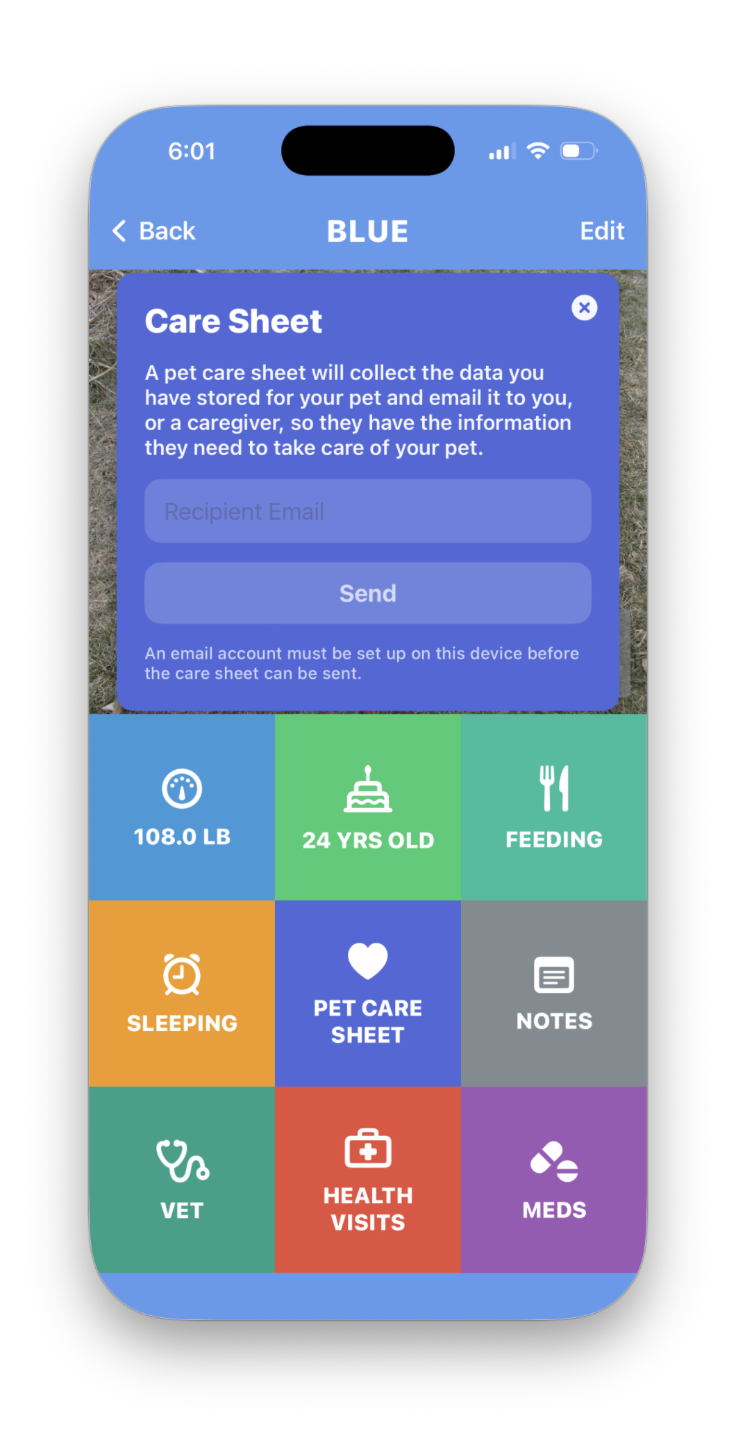 Peef pet care sheet sharing